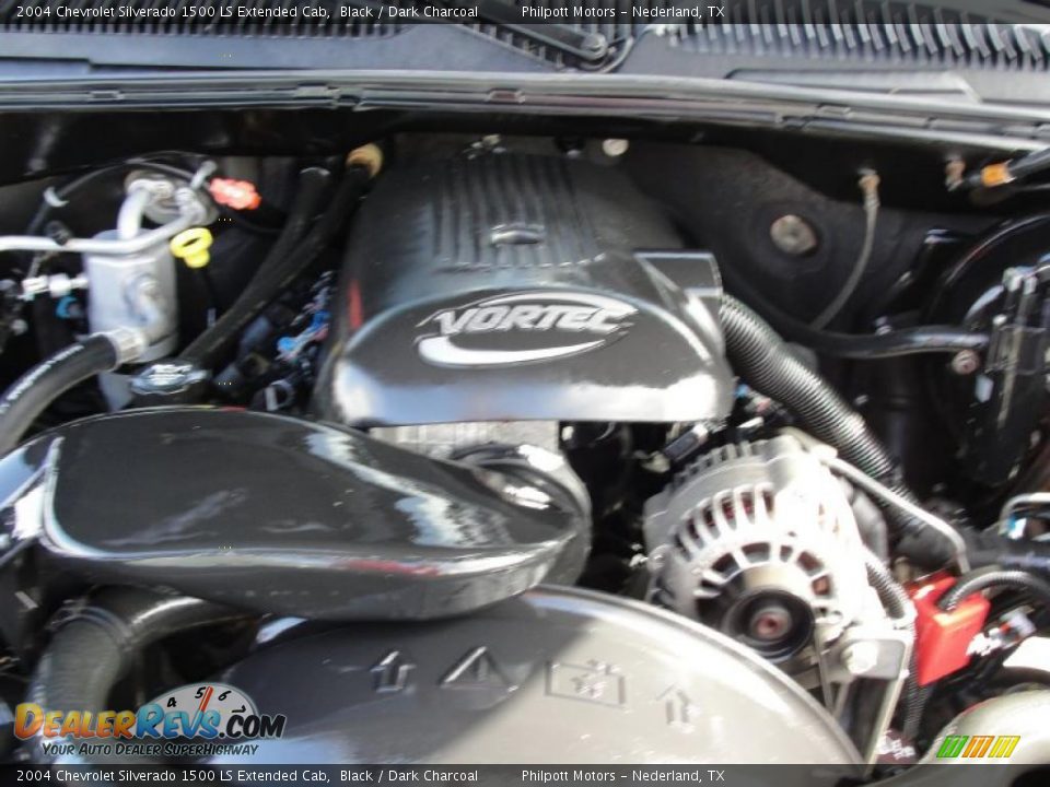 2004 Chevrolet Silverado 1500 LS Extended Cab Black / Dark Charcoal Photo #21