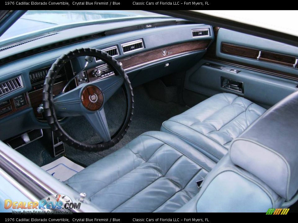 1976 Cadillac Eldorado Convertible Crystal Blue Firemist / Blue Photo #12