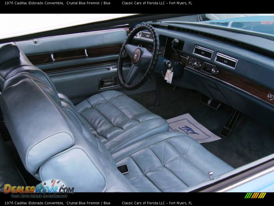 1976 Cadillac Eldorado Convertible Crystal Blue Firemist / Blue Photo #13