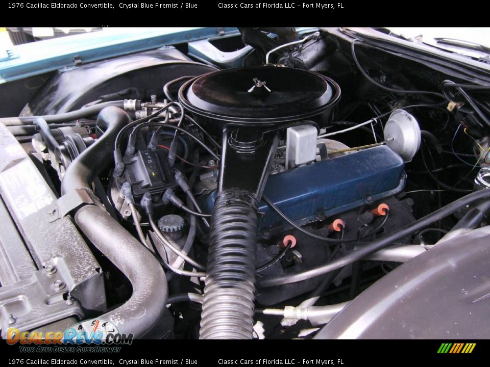 1976 Cadillac Eldorado Convertible Crystal Blue Firemist / Blue Photo #18