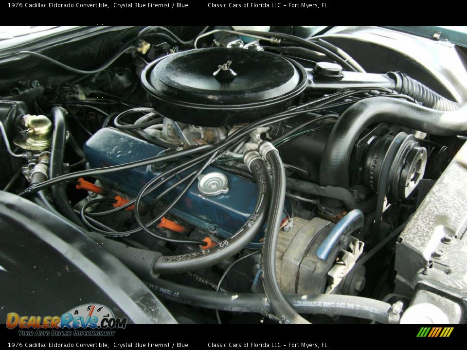 1976 Cadillac Eldorado Convertible Crystal Blue Firemist / Blue Photo #19