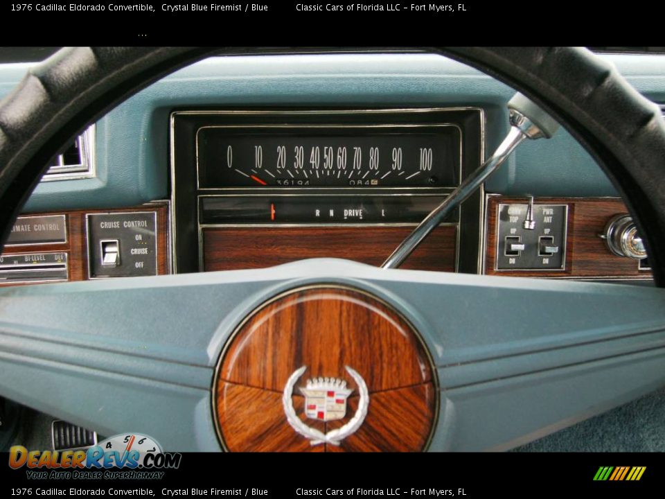 1976 Cadillac Eldorado Convertible Crystal Blue Firemist / Blue Photo #22