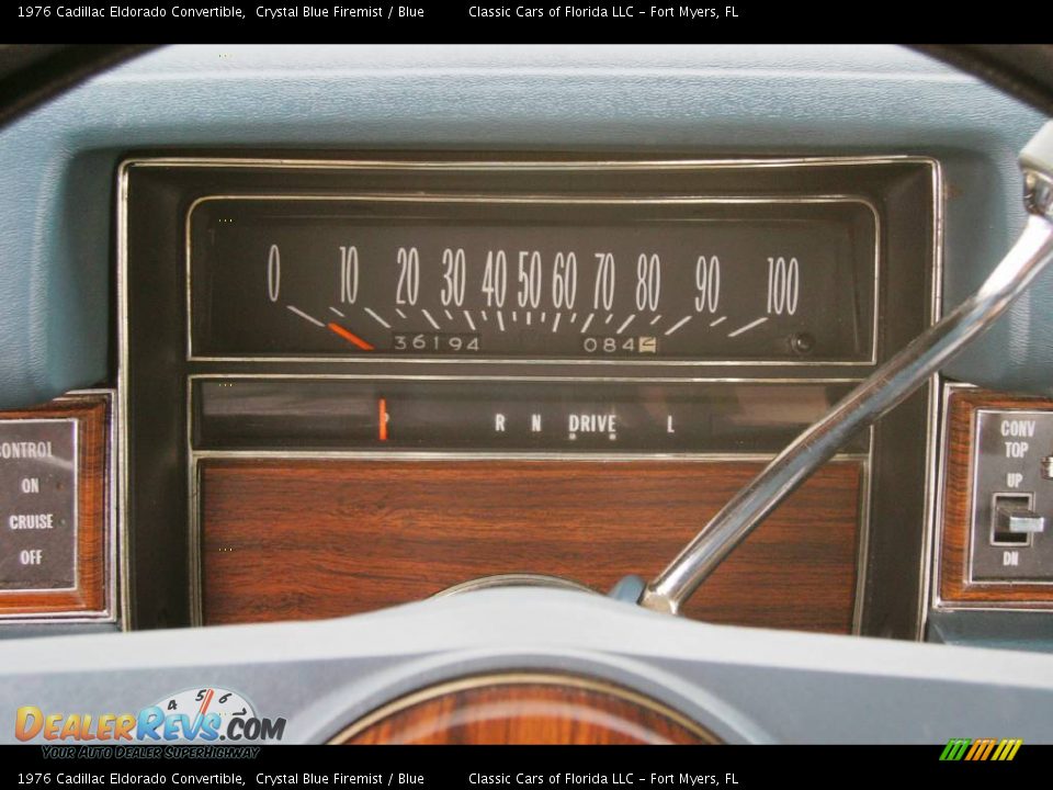 1976 Cadillac Eldorado Convertible Crystal Blue Firemist / Blue Photo #24