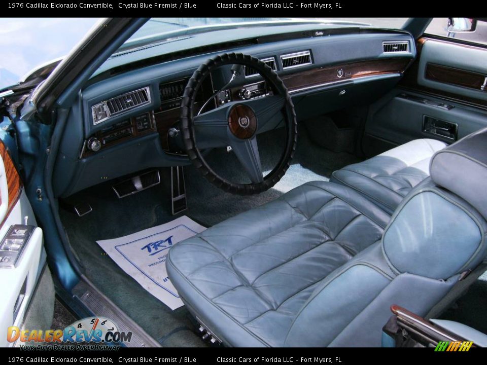 1976 Cadillac Eldorado Convertible Crystal Blue Firemist / Blue Photo #26