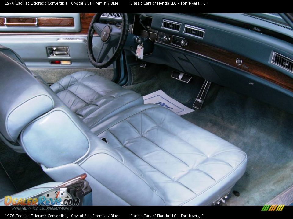 1976 Cadillac Eldorado Convertible Crystal Blue Firemist / Blue Photo #27