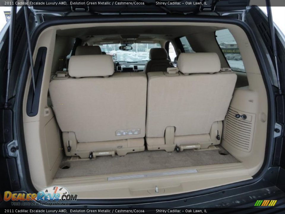2011 Cadillac Escalade Luxury AWD Evolution Green Metallic / Cashmere/Cocoa Photo #7