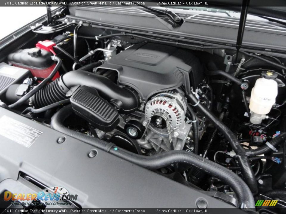 2011 Cadillac Escalade Luxury AWD Evolution Green Metallic / Cashmere/Cocoa Photo #10