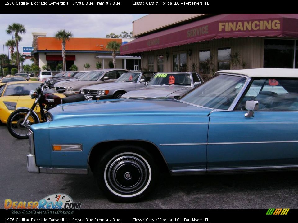 1976 Cadillac Eldorado Convertible Crystal Blue Firemist / Blue Photo #28