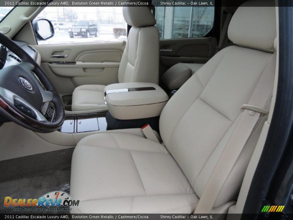 2011 Cadillac Escalade Luxury AWD Evolution Green Metallic / Cashmere/Cocoa Photo #11