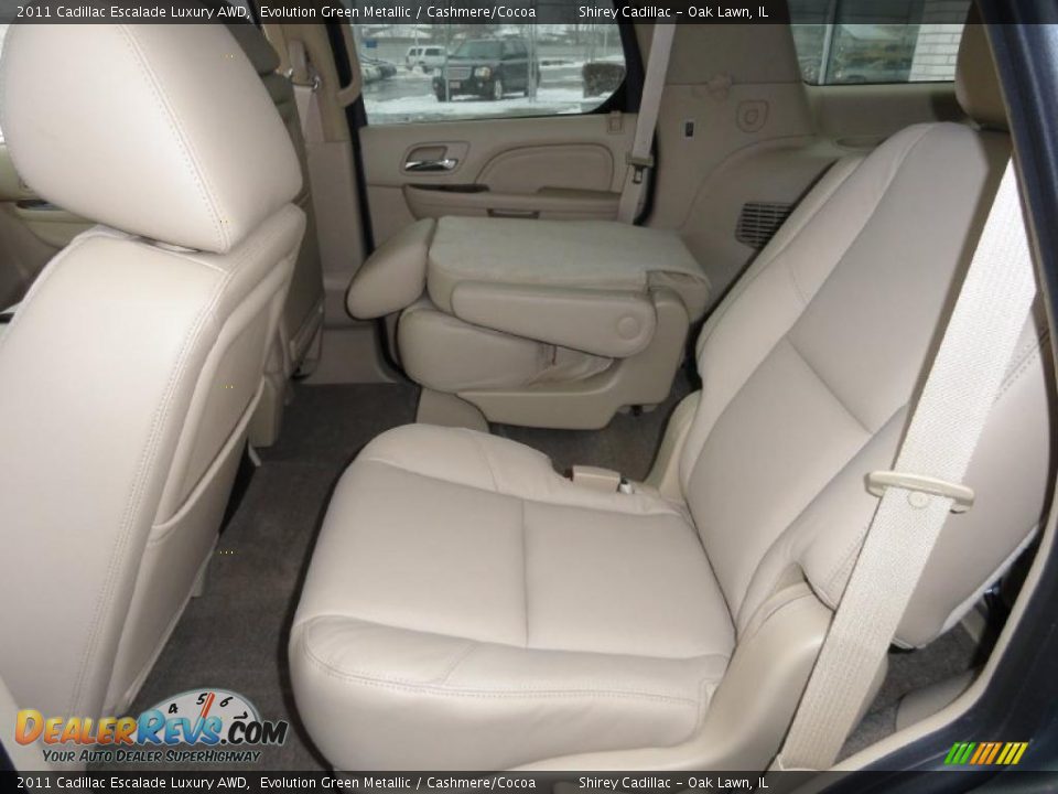 2011 Cadillac Escalade Luxury AWD Evolution Green Metallic / Cashmere/Cocoa Photo #13