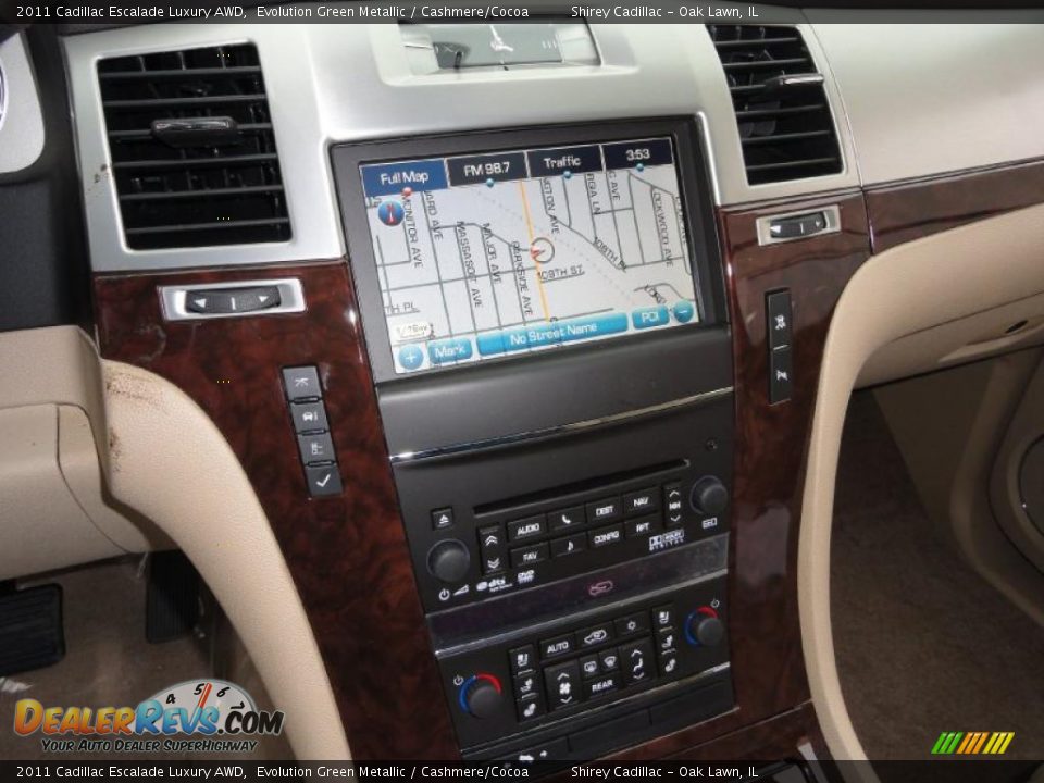 2011 Cadillac Escalade Luxury AWD Evolution Green Metallic / Cashmere/Cocoa Photo #14