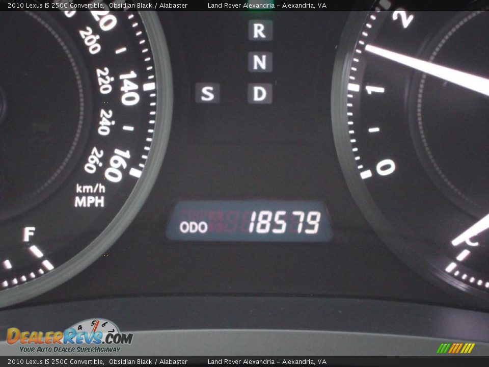 2010 Lexus IS 250C Convertible Obsidian Black / Alabaster Photo #14