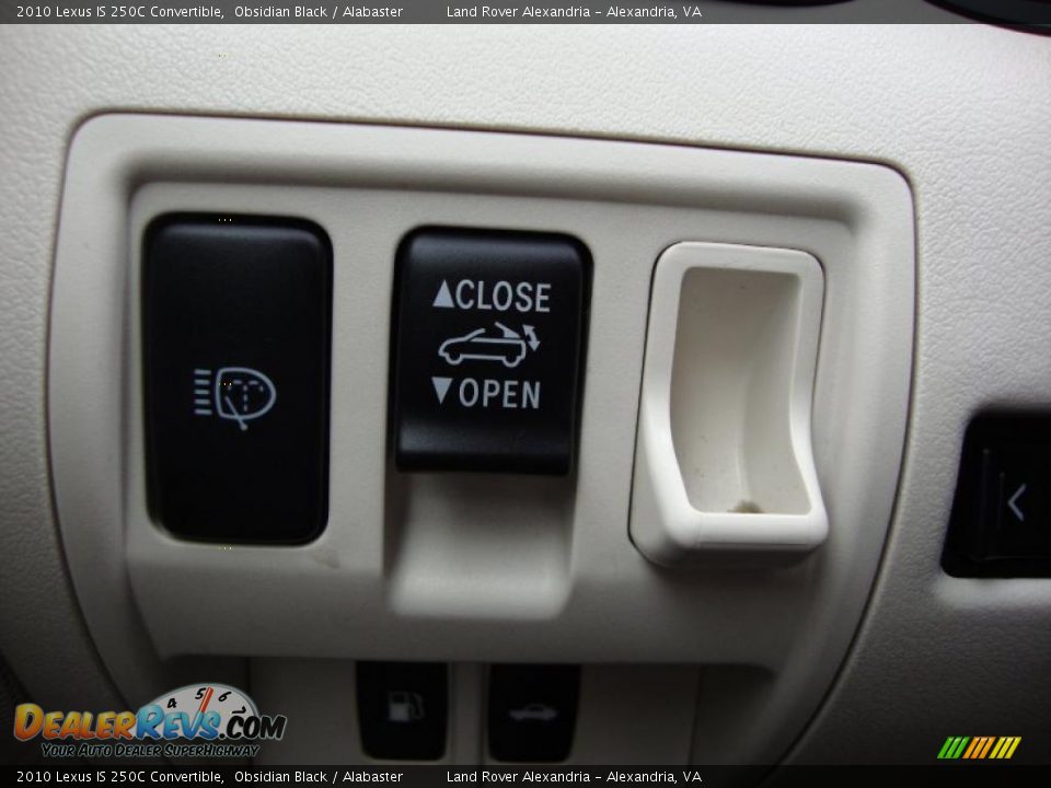 2010 Lexus IS 250C Convertible Obsidian Black / Alabaster Photo #24