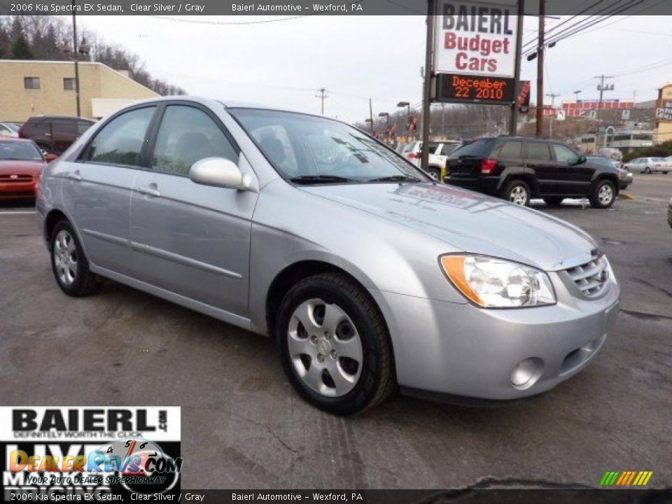 2006 Kia Spectra EX Sedan Clear Silver / Gray Photo #1