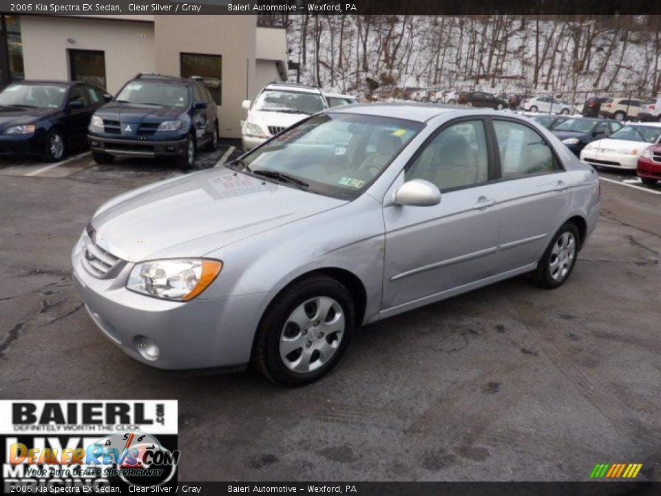 2006 Kia Spectra EX Sedan Clear Silver / Gray Photo #3