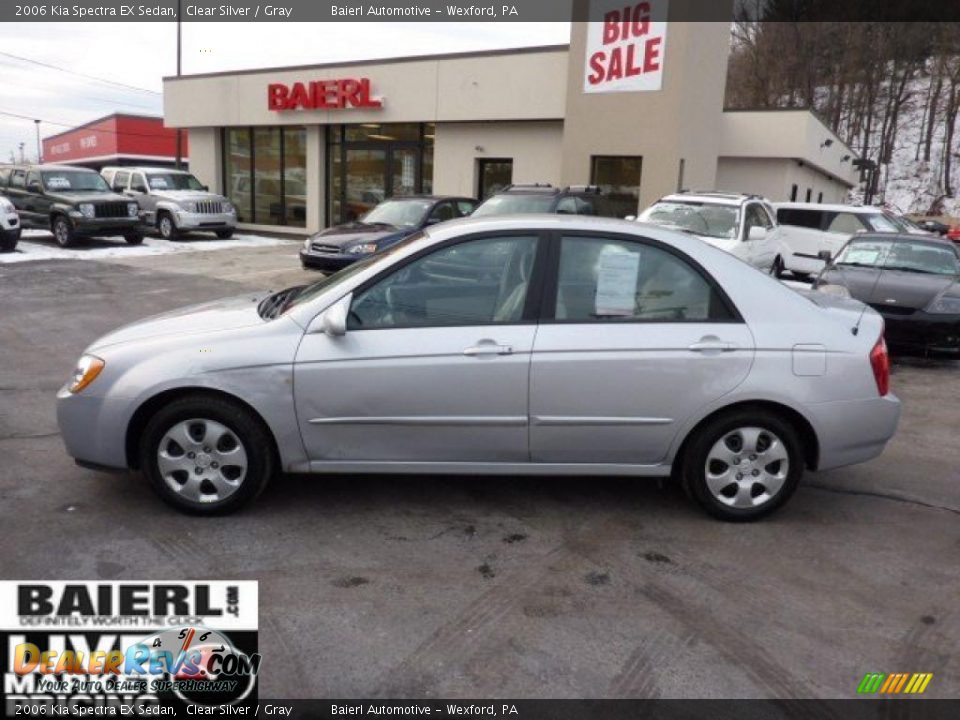 2006 Kia Spectra EX Sedan Clear Silver / Gray Photo #4