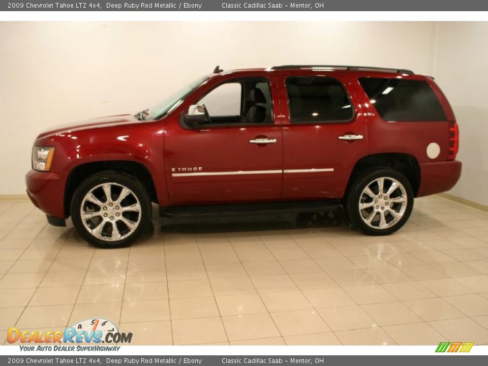 2009 Chevrolet Tahoe LTZ 4x4 Deep Ruby Red Metallic / Ebony Photo #4