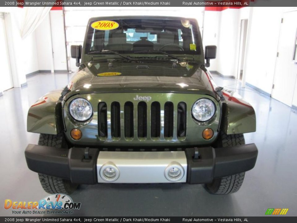 2008 Jeep Wrangler Unlimited Sahara 4x4 Jeep Green Metallic / Dark Khaki/Medium Khaki Photo #6