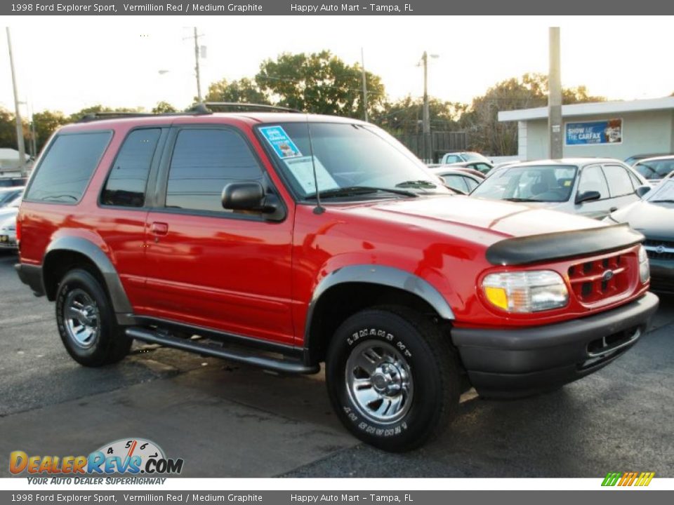 1998 Ford Explorer Sport Vermillion Red / Medium Graphite Photo #3