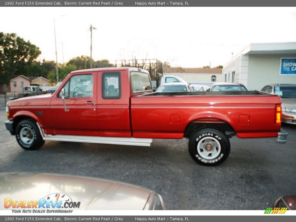 Electric Current Red Pearl 1992 Ford F150 Extended Cab Photo #2