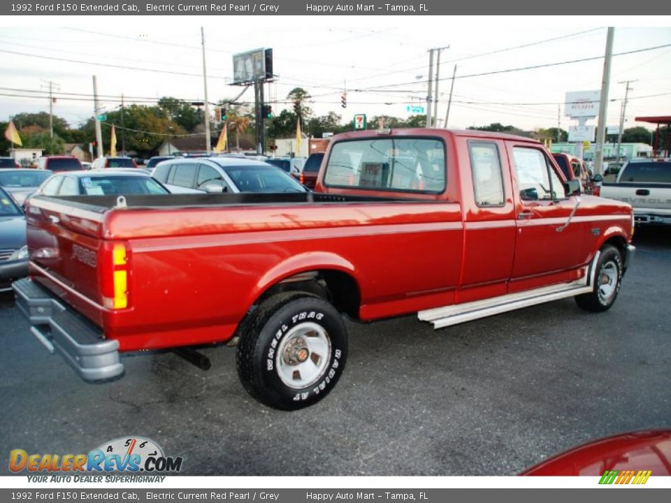 Electric Current Red Pearl 1992 Ford F150 Extended Cab Photo #5