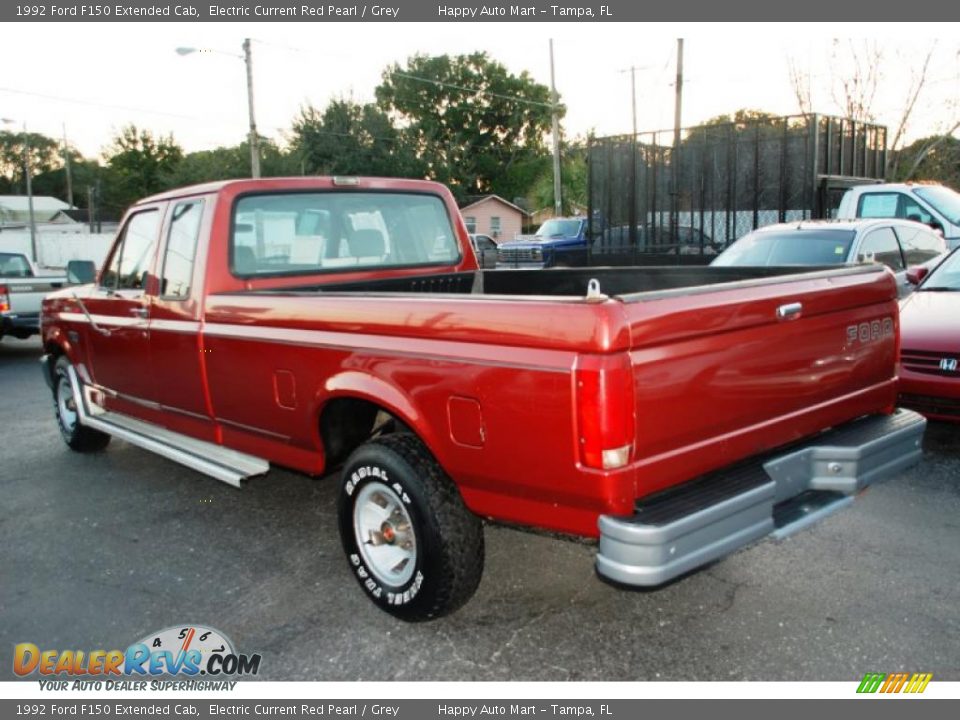 Electric Current Red Pearl 1992 Ford F150 Extended Cab Photo #6