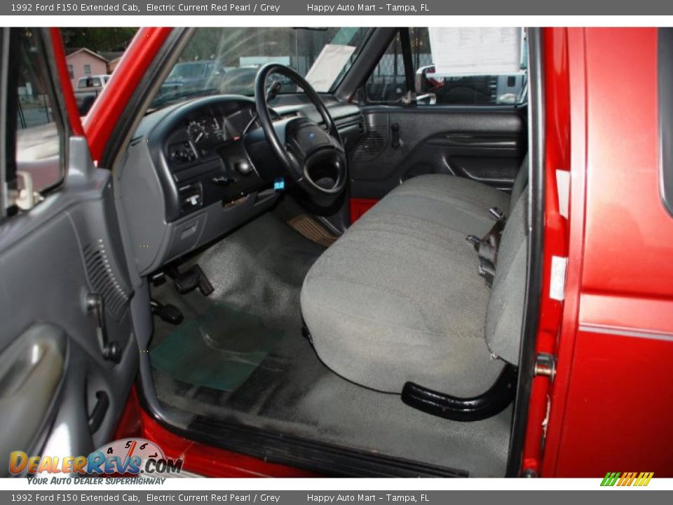 Grey Interior - 1992 Ford F150 Extended Cab Photo #11