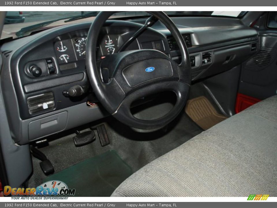 Grey Interior - 1992 Ford F150 Extended Cab Photo #12