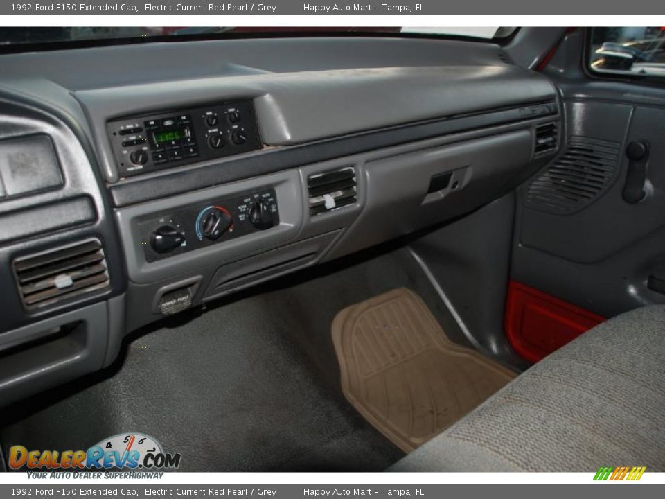 1992 Ford F150 Extended Cab Electric Current Red Pearl / Grey Photo #14
