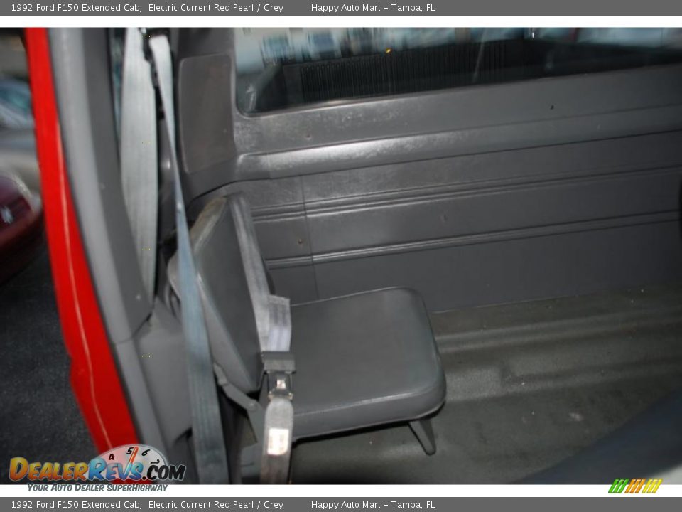 1992 Ford F150 Extended Cab Electric Current Red Pearl / Grey Photo #24