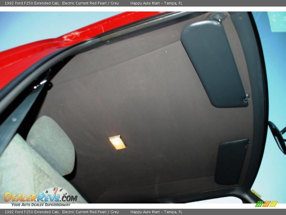 1992 Ford F150 Extended Cab Electric Current Red Pearl / Grey Photo #26