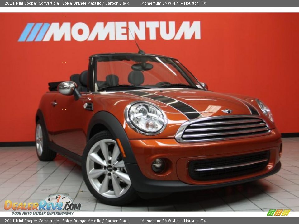 2011 Mini Cooper Convertible Spice Orange Metallic / Carbon Black Photo #1