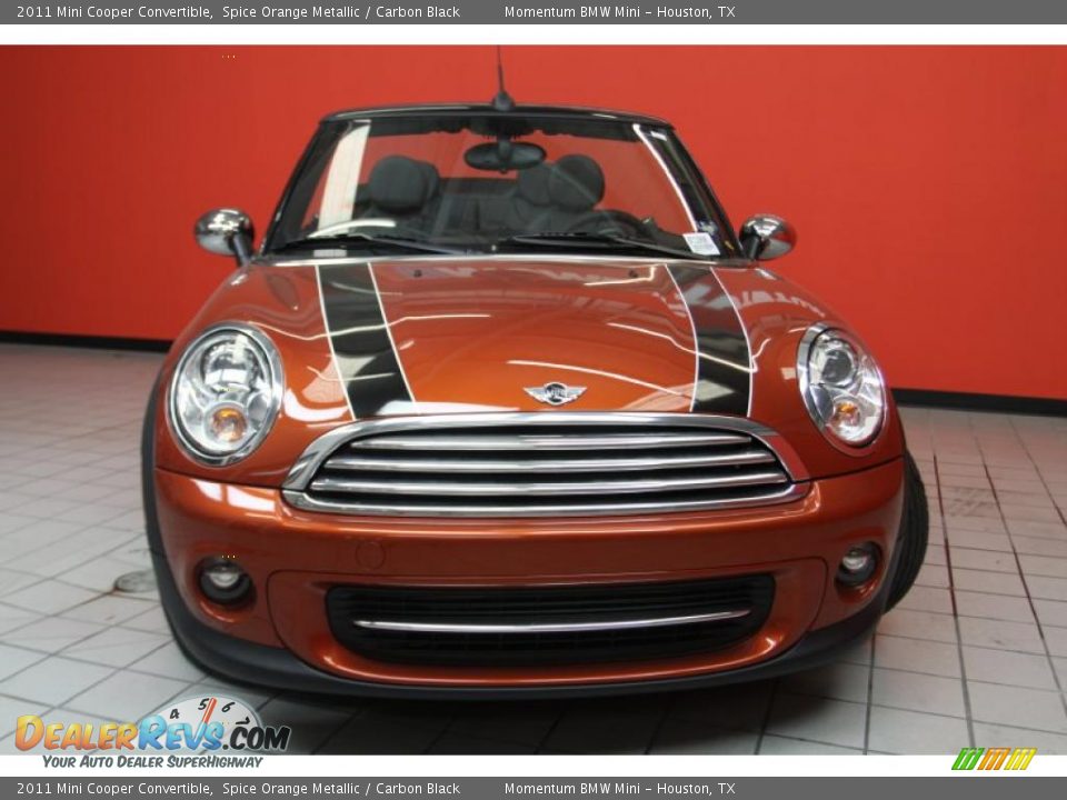 2011 Mini Cooper Convertible Spice Orange Metallic / Carbon Black Photo #2
