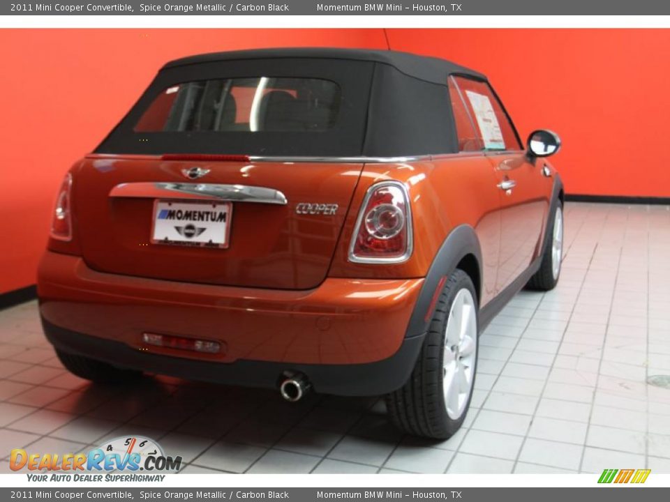 2011 Mini Cooper Convertible Spice Orange Metallic / Carbon Black Photo #3