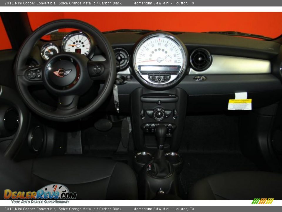 2011 Mini Cooper Convertible Spice Orange Metallic / Carbon Black Photo #5