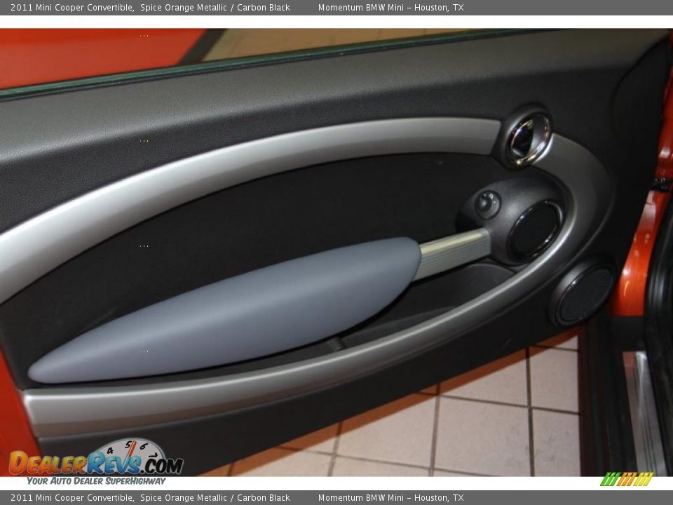 2011 Mini Cooper Convertible Spice Orange Metallic / Carbon Black Photo #7