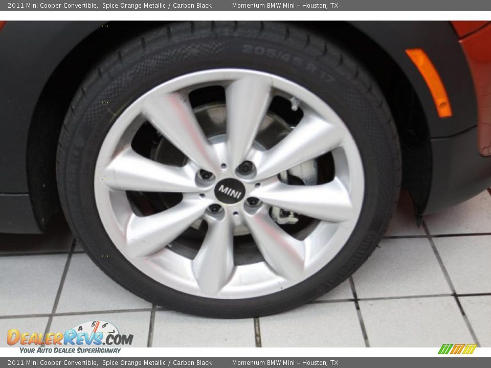 2011 Mini Cooper Convertible Spice Orange Metallic / Carbon Black Photo #14
