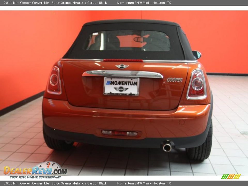 2011 Mini Cooper Convertible Spice Orange Metallic / Carbon Black Photo #15