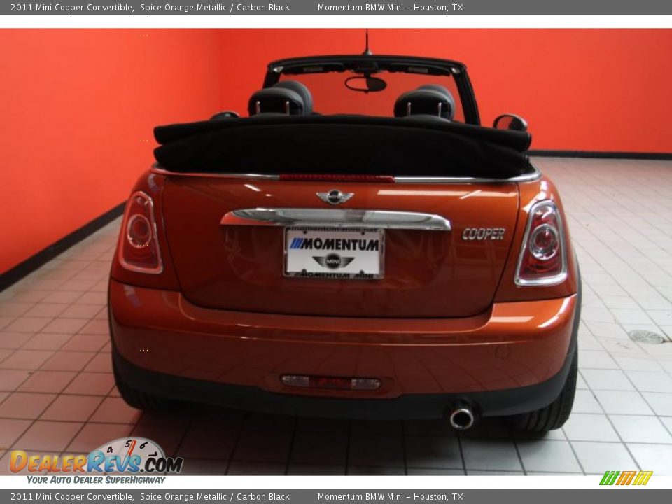 2011 Mini Cooper Convertible Spice Orange Metallic / Carbon Black Photo #18