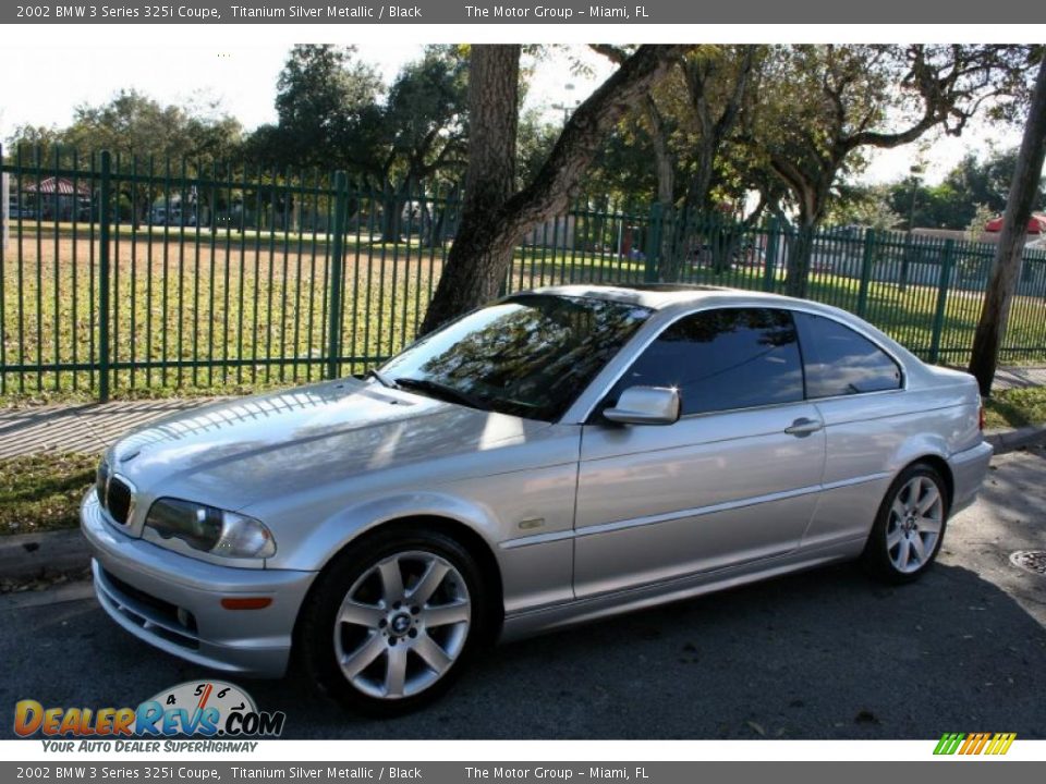 2002 BMW 3 Series 325i Coupe Titanium Silver Metallic / Black Photo #1