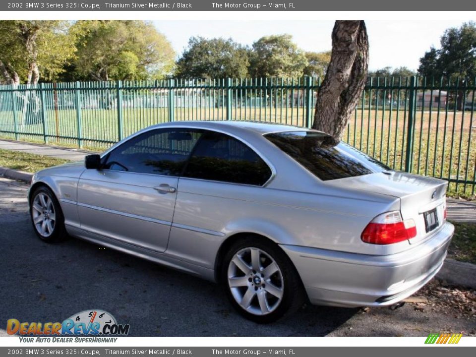 2002 BMW 3 Series 325i Coupe Titanium Silver Metallic / Black Photo #5