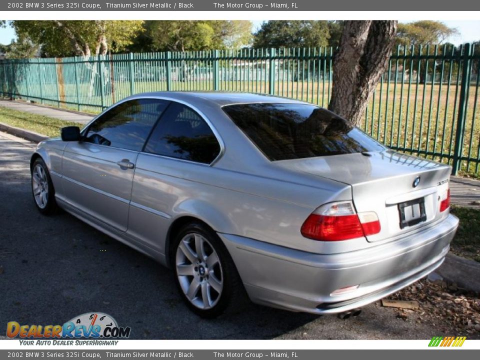 2002 BMW 3 Series 325i Coupe Titanium Silver Metallic / Black Photo #6