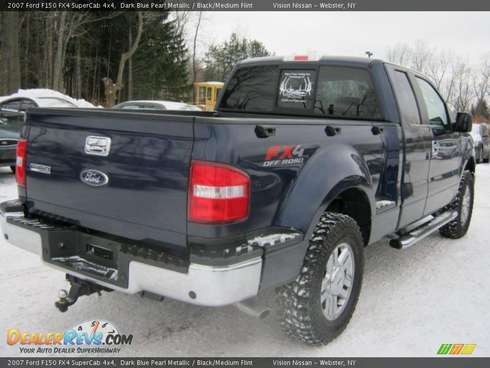 2007 Ford F150 FX4 SuperCab 4x4 Dark Blue Pearl Metallic / Black/Medium Flint Photo #2