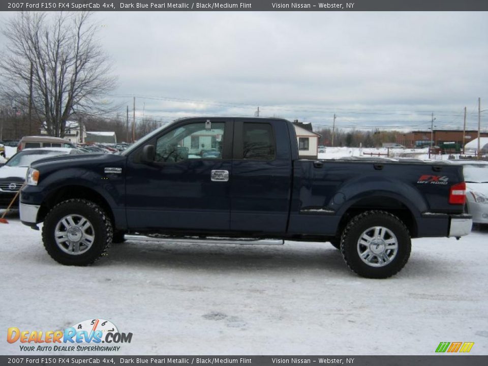 2007 Ford F150 FX4 SuperCab 4x4 Dark Blue Pearl Metallic / Black/Medium Flint Photo #13