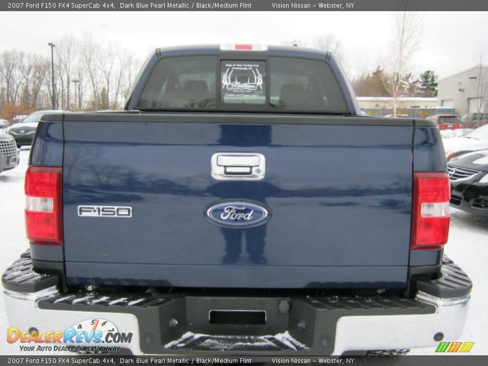 2007 Ford F150 FX4 SuperCab 4x4 Dark Blue Pearl Metallic / Black/Medium Flint Photo #15