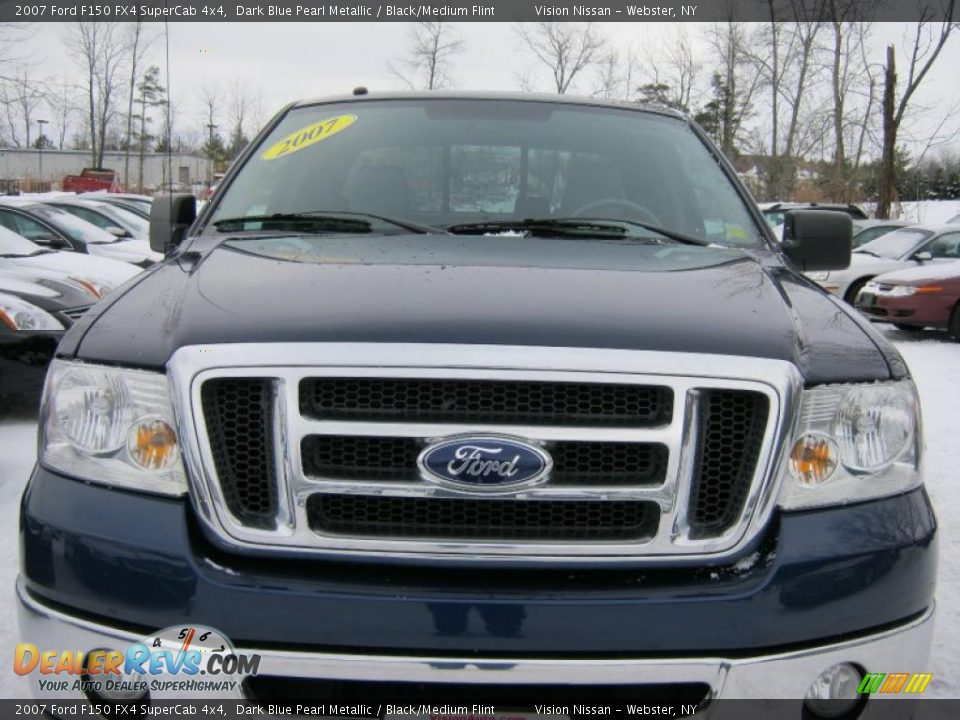 2007 Ford F150 FX4 SuperCab 4x4 Dark Blue Pearl Metallic / Black/Medium Flint Photo #17