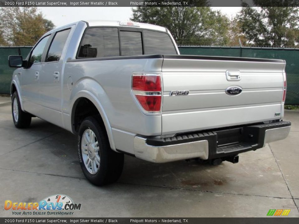 2010 Ford F150 Lariat SuperCrew Ingot Silver Metallic / Black Photo #5