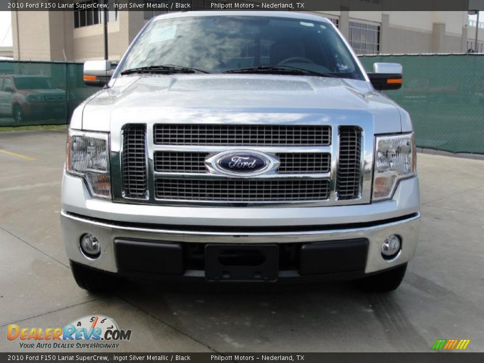 2010 Ford F150 Lariat SuperCrew Ingot Silver Metallic / Black Photo #8