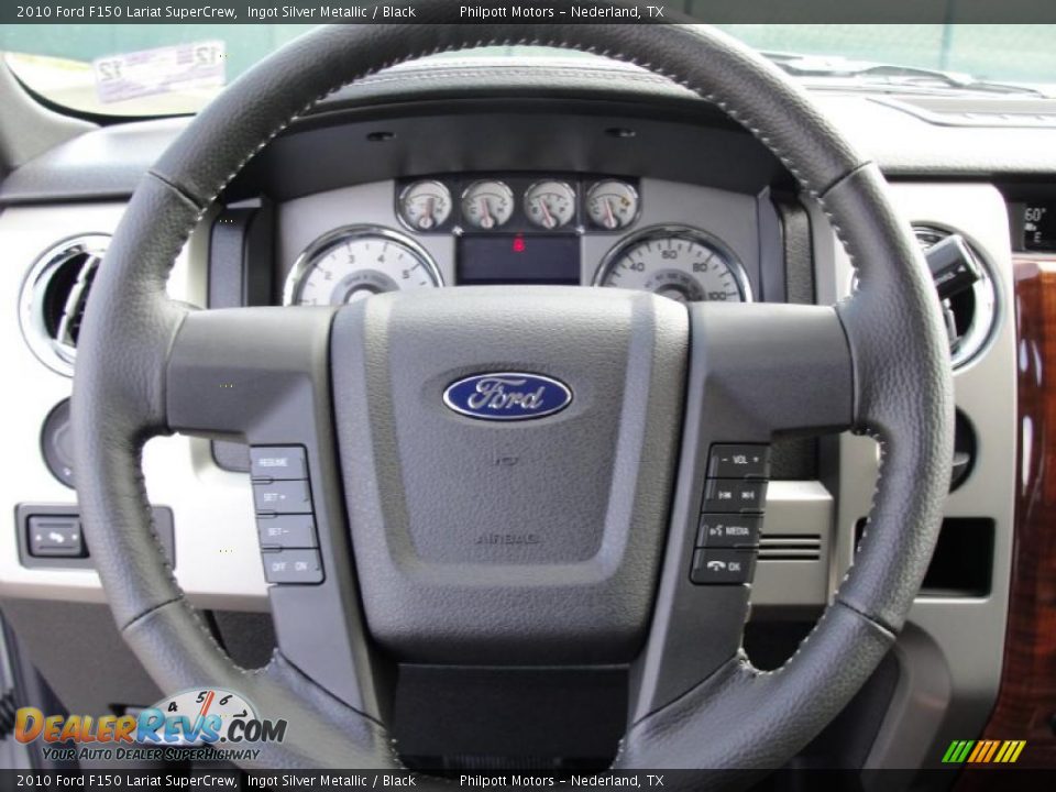 2010 Ford F150 Lariat SuperCrew Ingot Silver Metallic / Black Photo #30