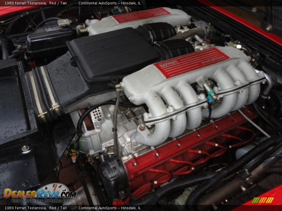 1989 Ferrari Testarossa  4.9 Liter DOHC 48V Flat 12 Cylinder Engine Photo #16